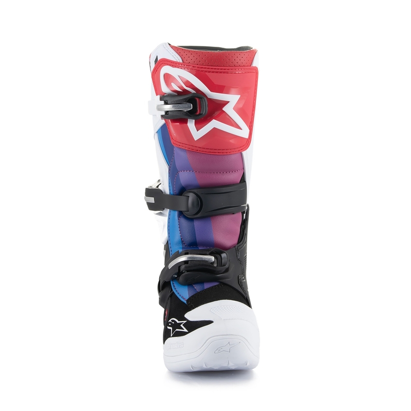 Alpinestars Tech 7 S Dječje Motokros Čizme Bijelo-Crno-Crveno-Plavo-Ljubičaste