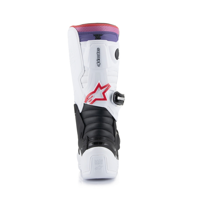 Alpinestars Tech 7 S Dječje Motokros Čizme Bijelo-Crno-Crveno-Plavo-Ljubičaste