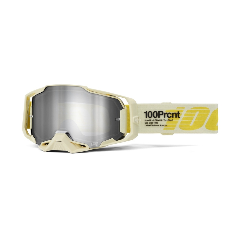Motokros naočale 100% ARMEGA Barely gold (zrcalno srebrni pleksiglas)