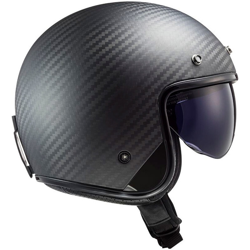 Otvorena motociklistička kaciga LS2 OF601 Bob II Carbon Solid black mat