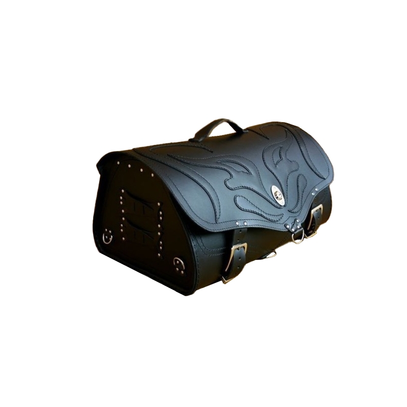 Kožna torba za motocikl RSA K22 Black Demon crna 42 l