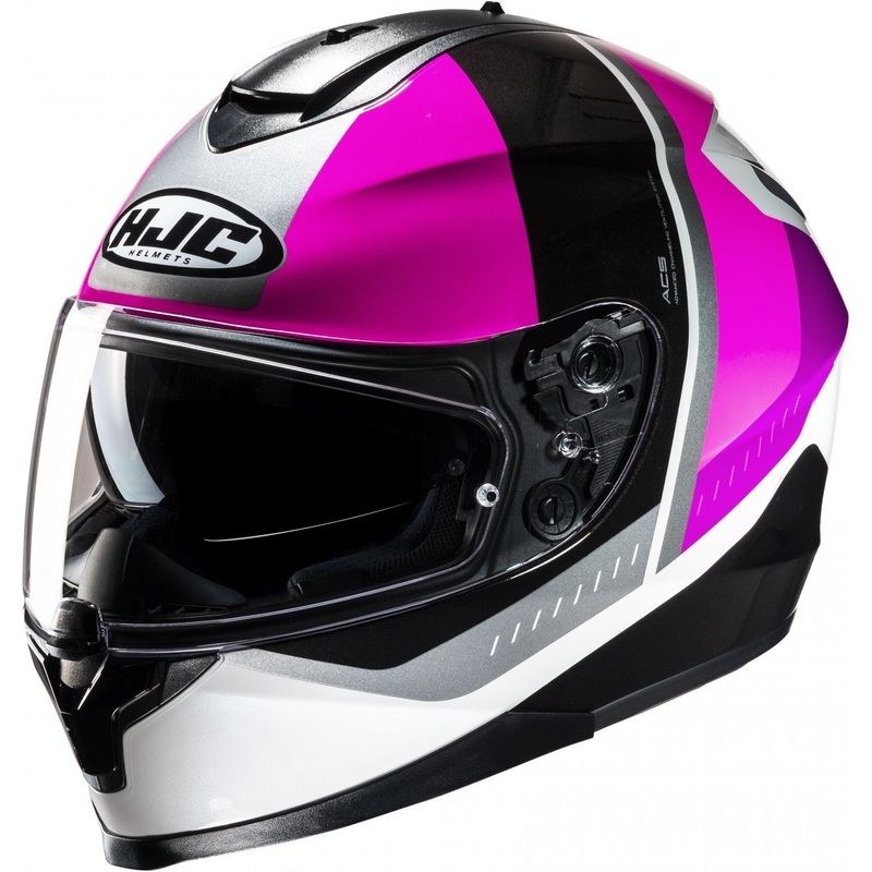 Integralna motociklistička kaciga HJC C70N Alia MC8 crno-bijelo-roza