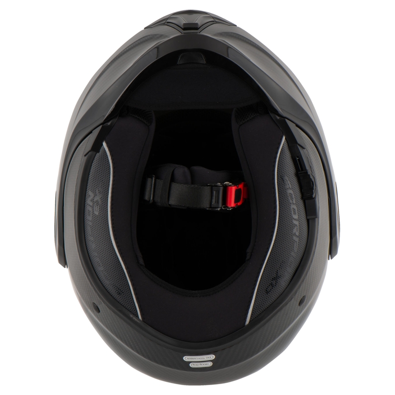 Preklopna kaciga Scorpion EXO-TECH EVO Carbon black glossy - II. kvaliteta