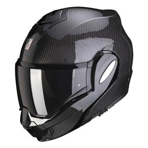 Preklopna kaciga Scorpion EXO-TECH EVO Carbon black glossy - II. kvaliteta