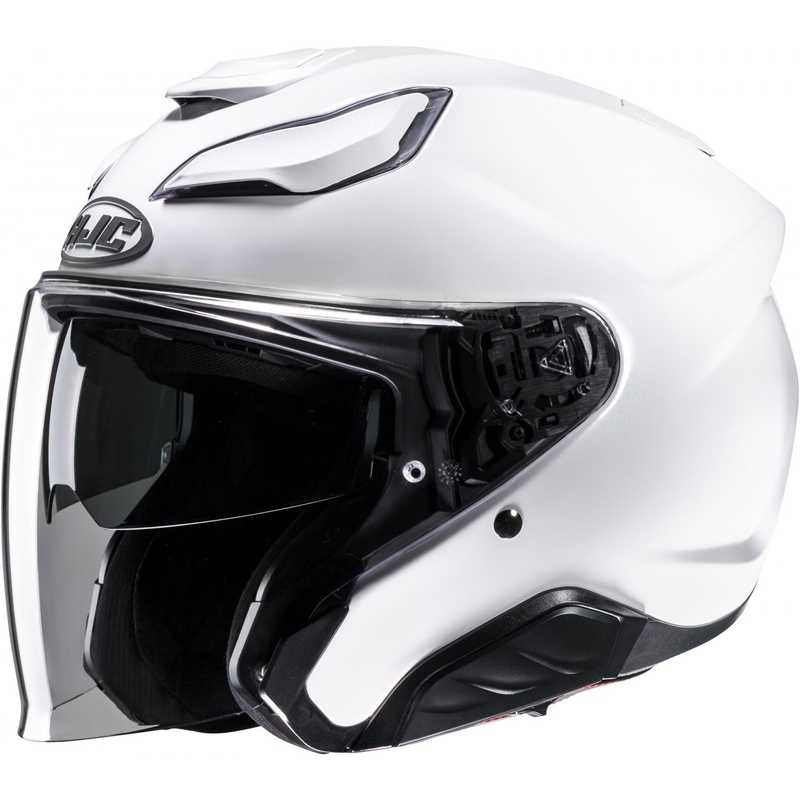 Otvorena motociklistička kaciga HJC F31 Solid biserno bijela