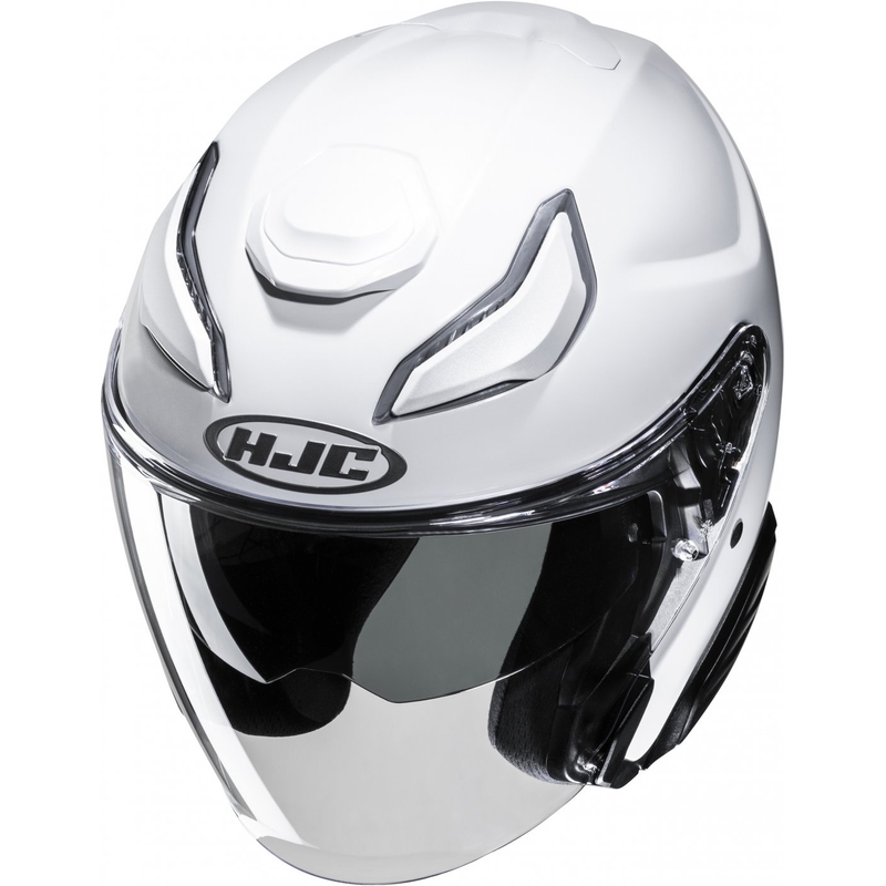 Otvorena motociklistička kaciga HJC F31 Solid biserno bijela