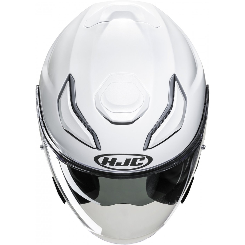 Otvorena motociklistička kaciga HJC F31 Solid biserno bijela