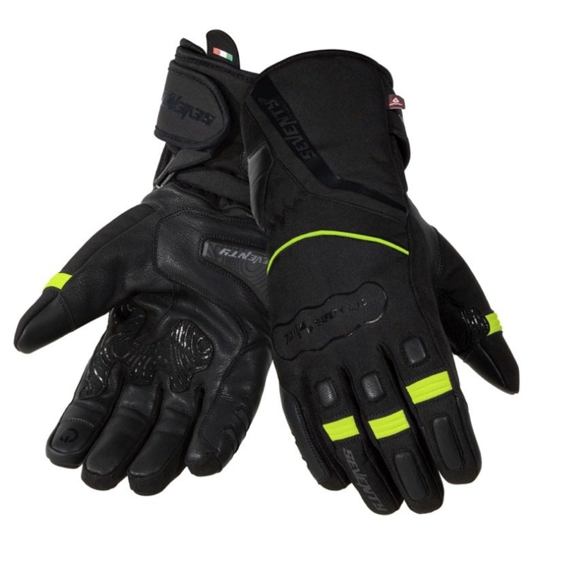 Moto rukavice SEVENTY DEGREES SD-T7 crno-fluo žute