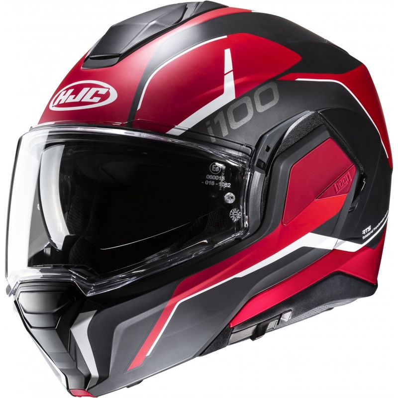 Preklopna motociklistička kaciga HJC i100 Lorix MC1SF crno-crvena