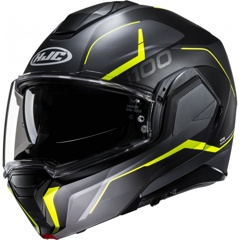 Preklopna motociklistička kaciga HJC i100 Lorix MC3HSF crno-sivo-žuta