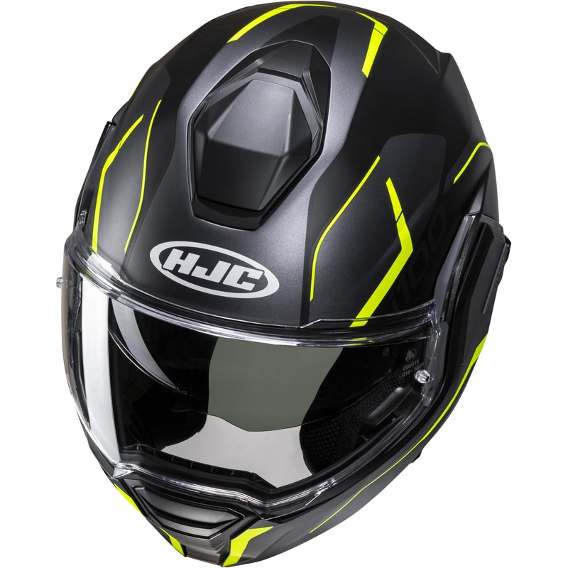 Preklopna motociklistička kaciga HJC i100 Lorix MC3HSF crno-sivo-žuta