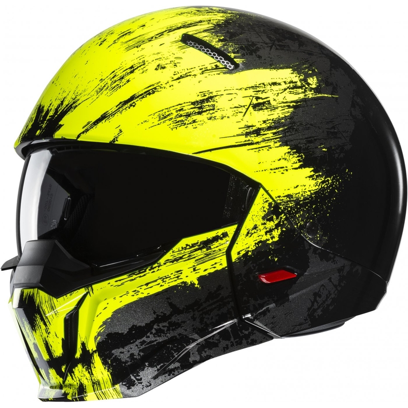 Otvorena kaciga s maskom HJC i20 Furia MC3H crno-fluo žuta