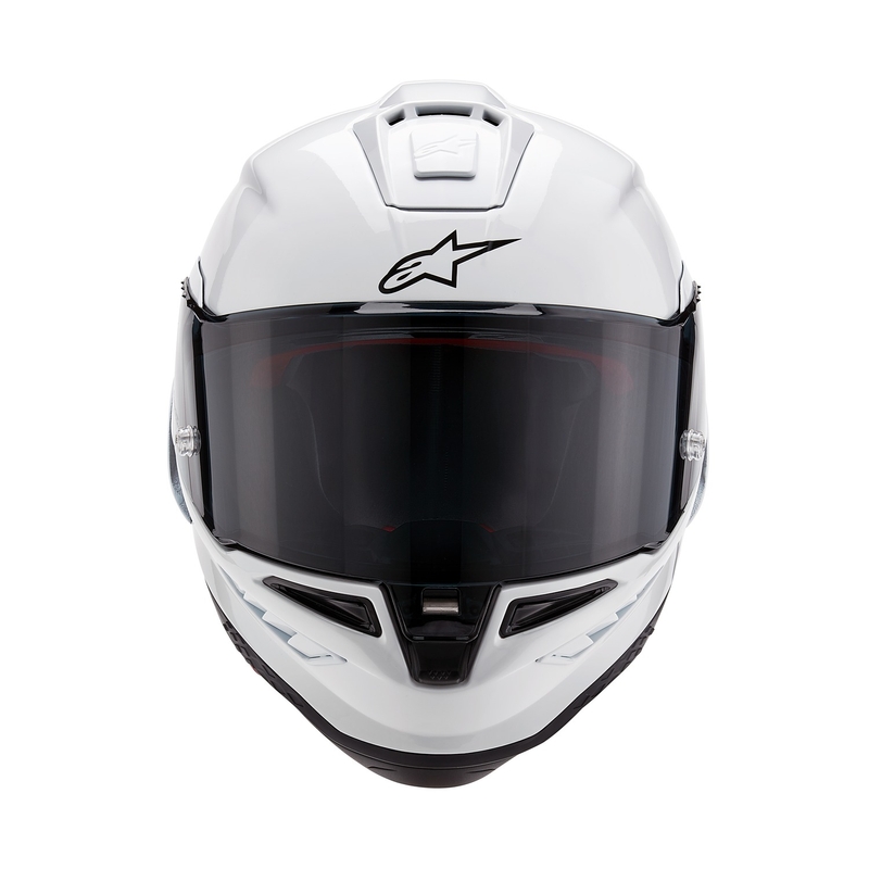 Integrální helma na motorku Alpinestars Supertech R-10 Solid 2024 carbon bílá matná