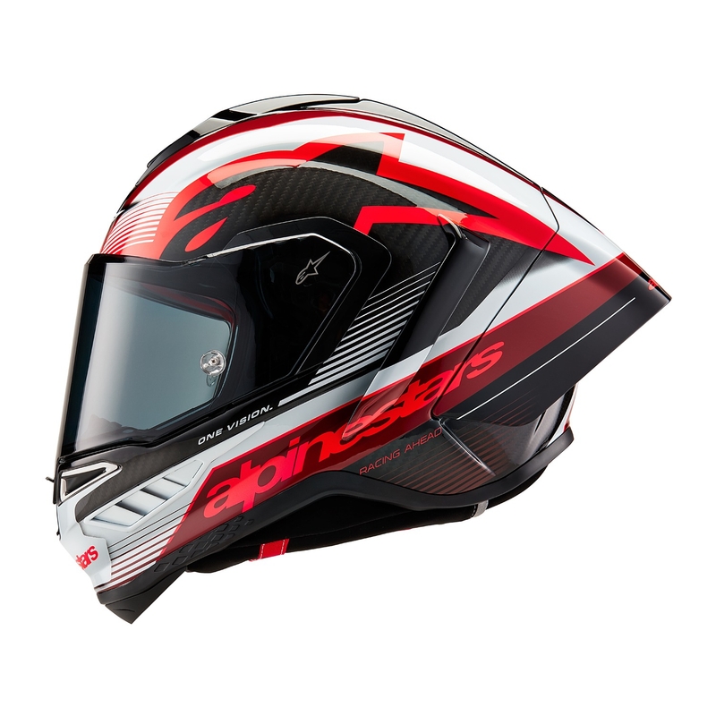 Integralna motociklistička kaciga Alpinestars Supertech R-10 Team karbonska crveno-bijela
