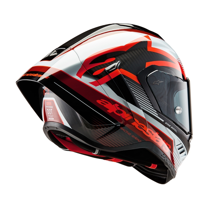 Integralna motociklistička kaciga Alpinestars Supertech R-10 Team karbonska crveno-bijela
