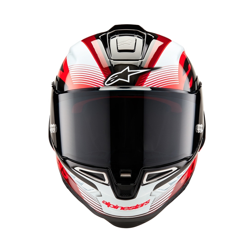 Integralna motociklistička kaciga Alpinestars Supertech R-10 Team karbonska crveno-bijela
