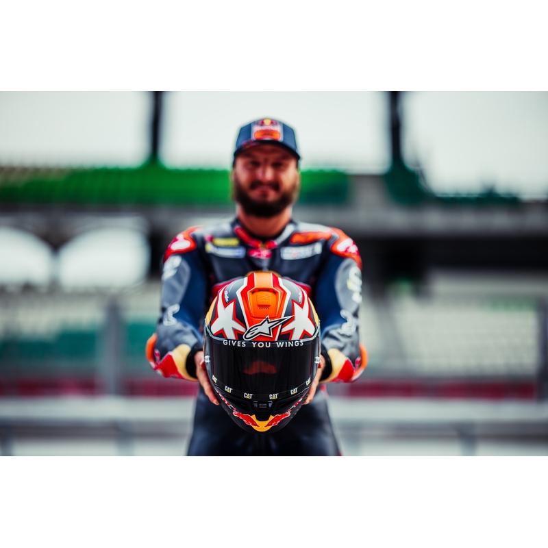 Integralna motociklistička kaciga Alpinestars Supertech R-10 Team karbonska crveno-bijela