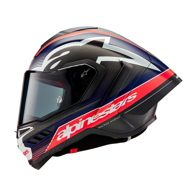 Integralna motociklistička kaciga Alpinestars Supertech R-10 Team karbonska fluo crveno-plavo-bijela mat