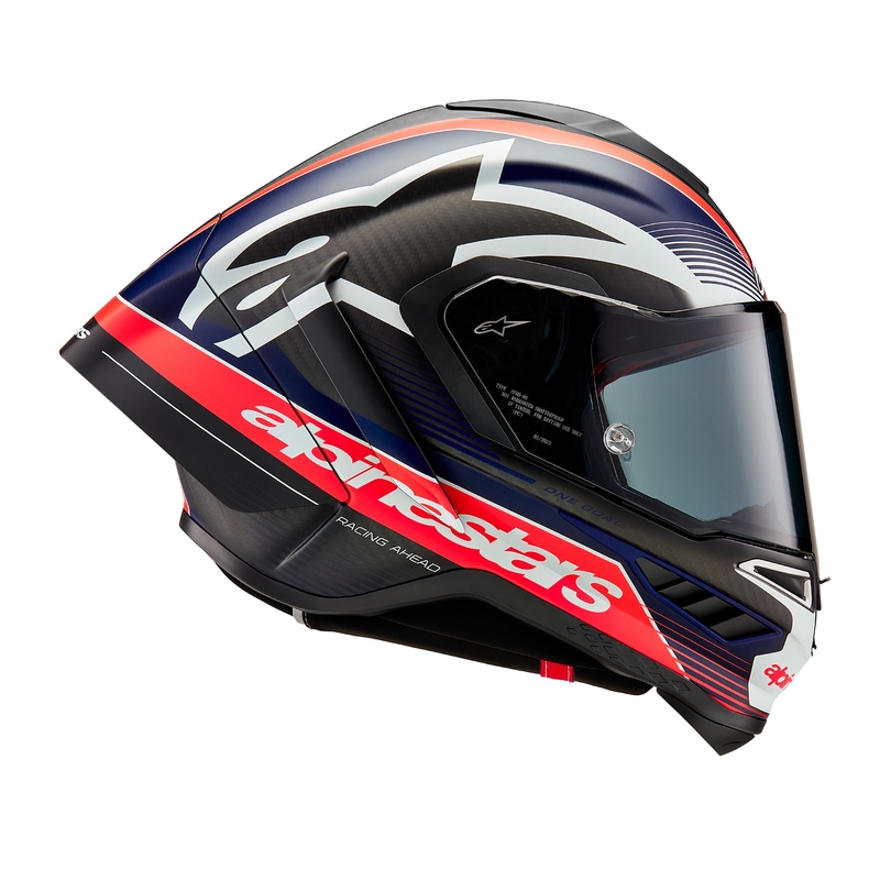 Integralna motociklistička kaciga Alpinestars Supertech R-10 Team karbonska fluo crveno-plavo-bijela mat