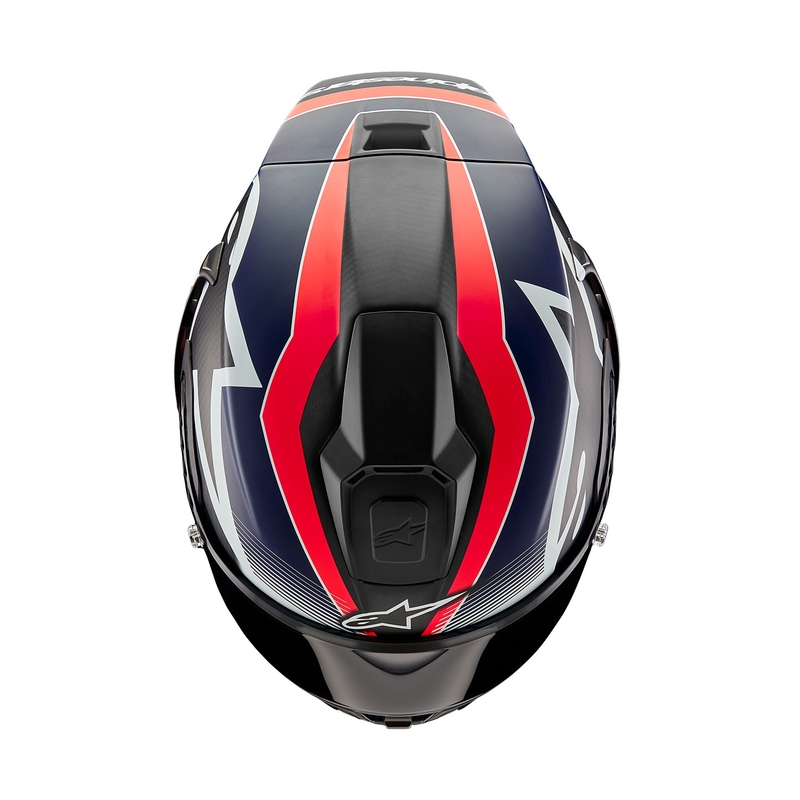 Integralna motociklistička kaciga Alpinestars Supertech R-10 Team karbonska fluo crveno-plavo-bijela mat