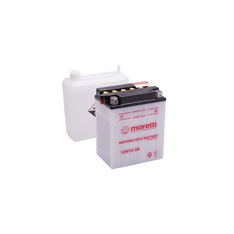 Konvencionalni akumulator za motocikle Moretti 12N7-3A, 12V 7Ah