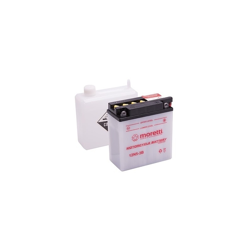 Konvencionalni akumulator za motocikle Moretti 12N5-3B, 12V 5Ah