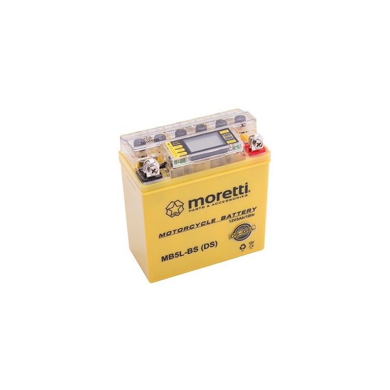 Gel baterija bez održavanja Moretti MB5L-BS, 12V 5Ah sa mjeračem napona