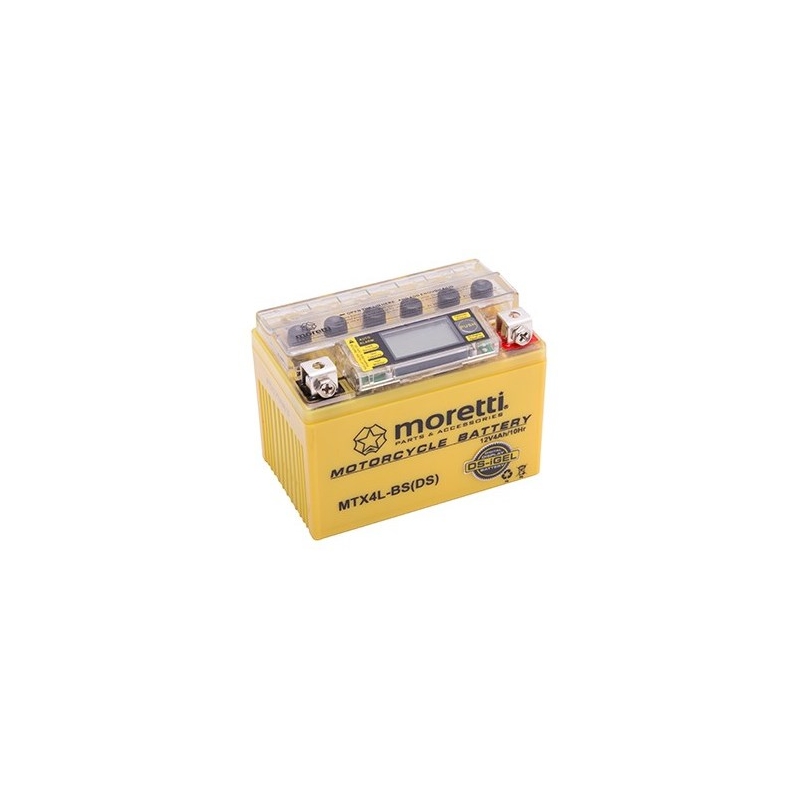 Gel baterija bez održavanja Moretti MTX4L-BS, 12V 4Ah sa mjeračem napona