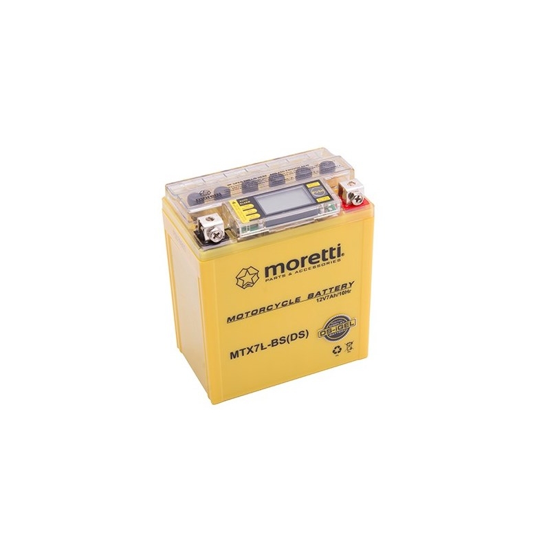 Gel baterija bez održavanja Moretti MTX7L-BS, 12V 7Ah s mjeračem napona