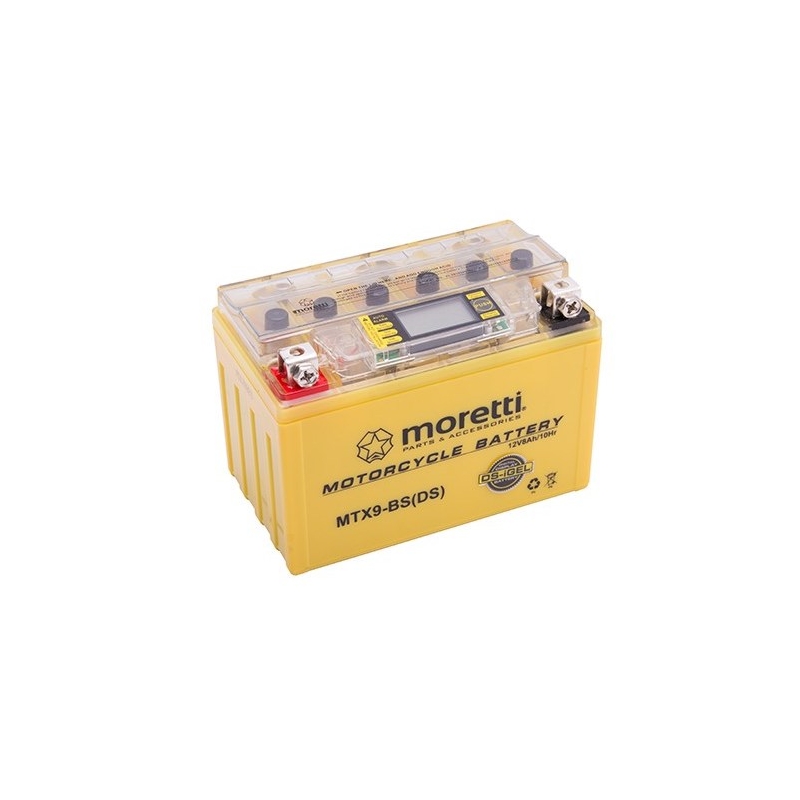 Gel baterija bez održavanja Moretti MTX9-BS, 12V 8Ah s mjeračem voltaže