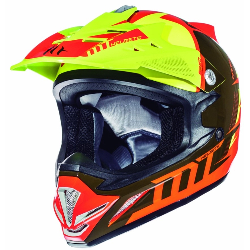 Dječja motocross motociklistička kaciga MT MX-2 Spec fluo narančasto-žuta