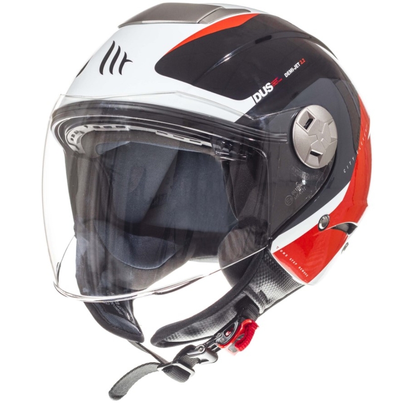 MT City Eleven SV Spark crno-bijelo-crvena otvorena motociklistička kaciga rasprodaja