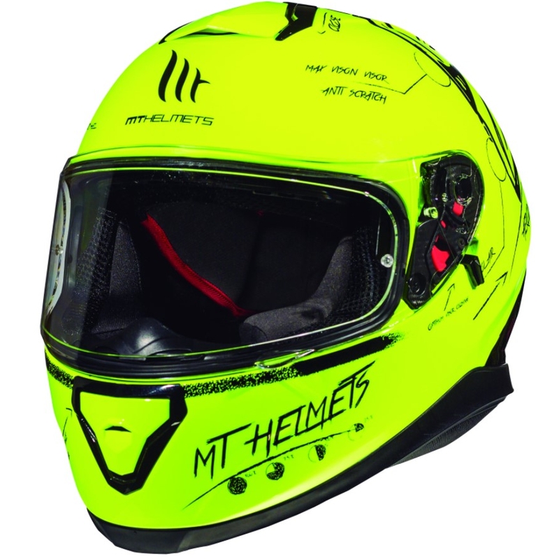 Integralna motociklistička kaciga MT Thunder 3 SV Board fluo žuta rasprodaja
