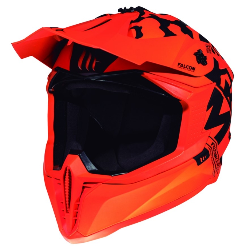 Motocross kaciga MT Falcon Karson fluo narančasta mat