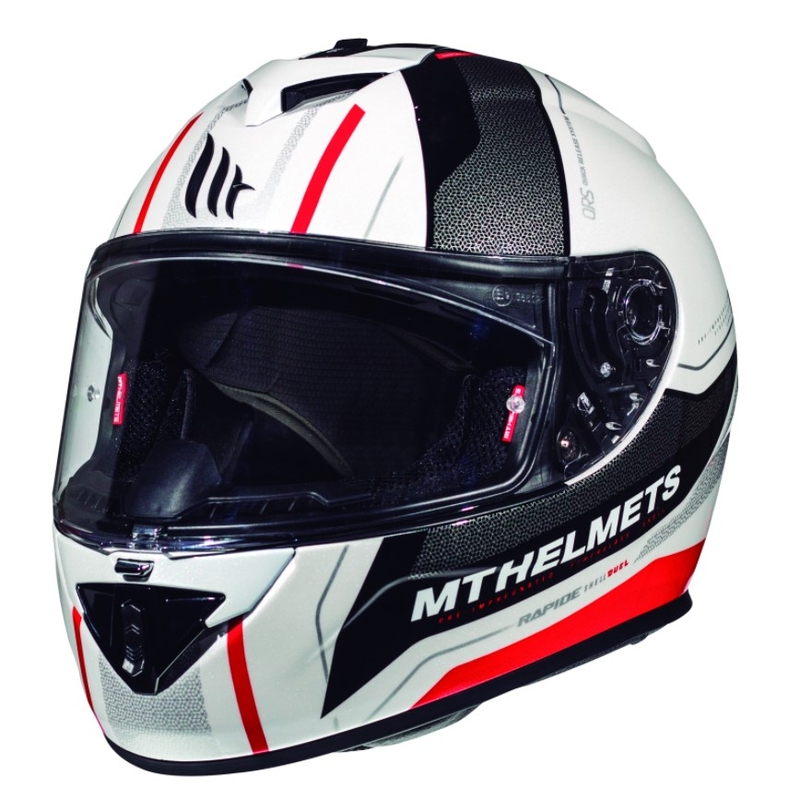 Dječja integralna kaciga MT Rapide Duel bijelo-crno-crvena
