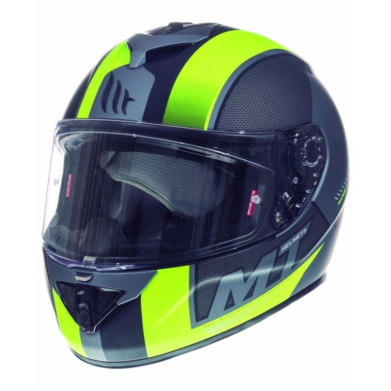 Integralna motociklistička kaciga MT Rapide Overtake crna mat-fluo žuta