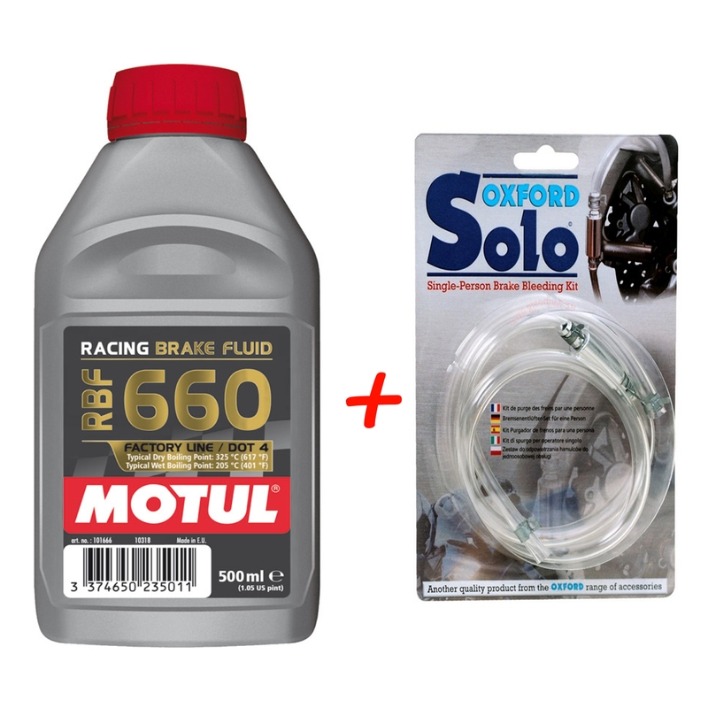 SET: Motul kočiona tekućina + Oxford kit za odzračivanje kočione tekućine