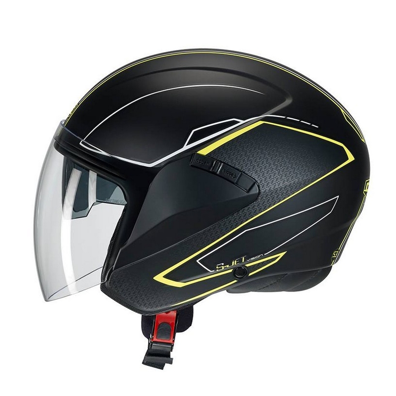 Otvorena motociklistička kaciga CMS S-JET Vision crno-fluo žuta