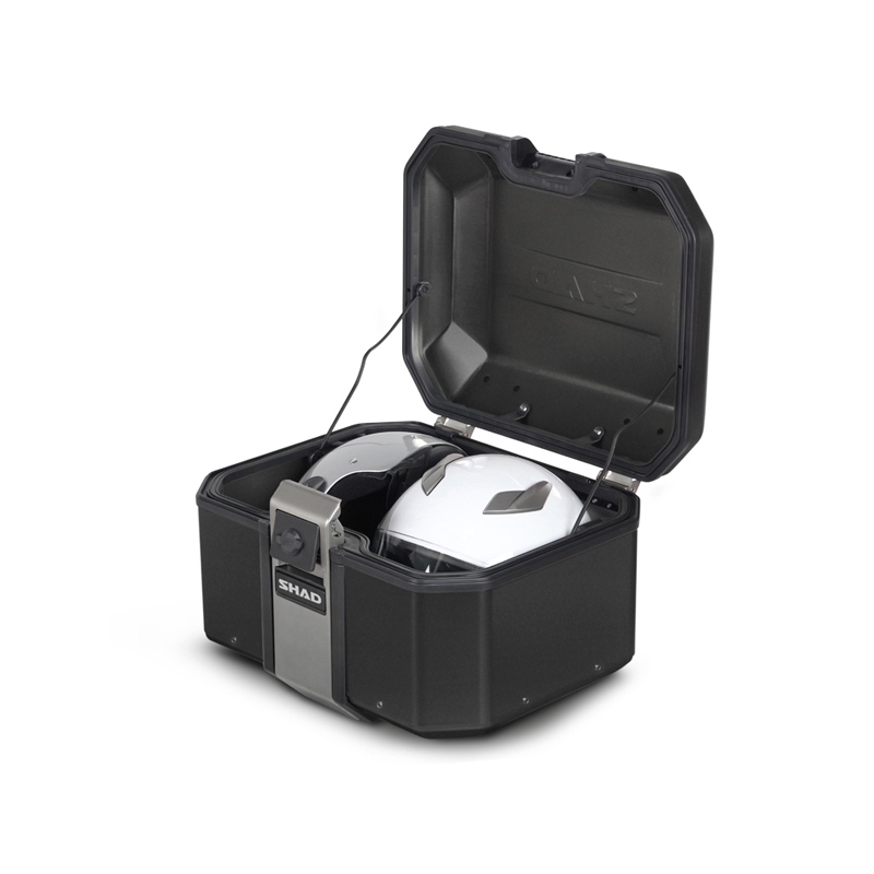 Kompletní sada černých hliníkových kufrů SHAD TERRA BLACK , 48L topcase   36L/47L boční kufry, včetně montážní sady a plotny SHAD HONDA CRF 1000  Africa Twin