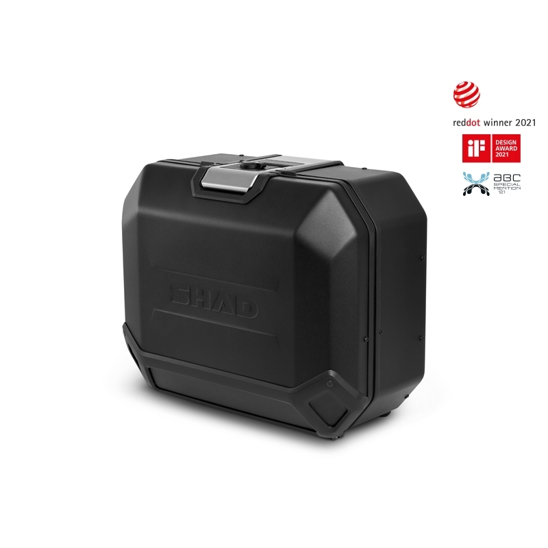 Kompletní sada černých hliníkových kufrů SHAD TERRA BLACK , 37L topcase 36L/36L boční kufry, včetně montážní sady a plotny SHAD HONDA NC 750 X