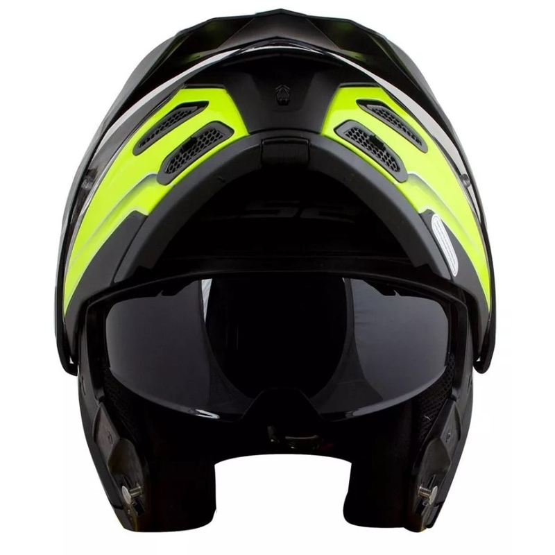 LS2 FF324 Metro EVO Rapid Flip Up kaciga Black-Fluo Yellow rasprodaja