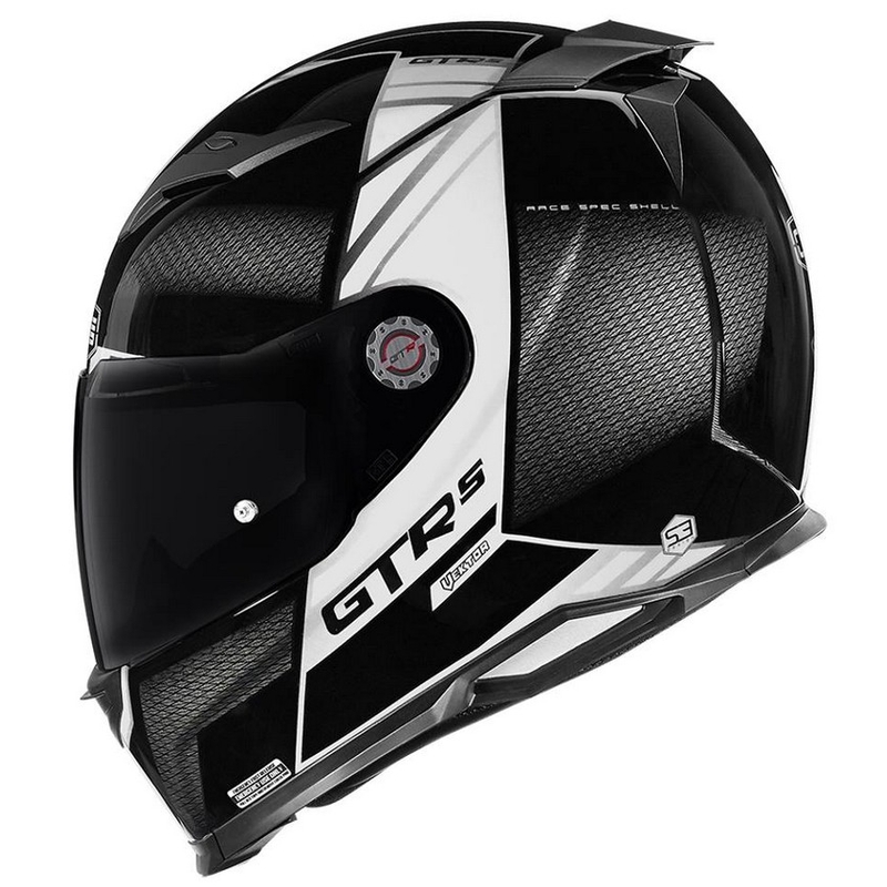 Motociklistička kaciga CMS GTRS Vector crno-bijela