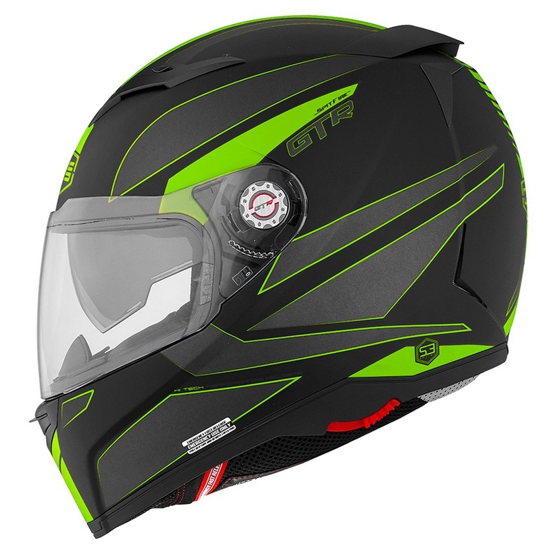 Motociklistička kaciga CMS GTR Spitfire fluo žuta