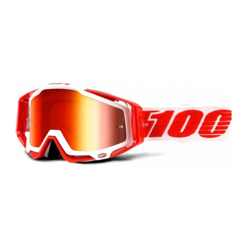 Zaštitne naočale 100% Racecraft Bilal crvene (crveni kromirani pleksiglas, prozirni pleksiglas)