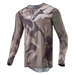 Zelena kamuflažno-smeđa majica Alpinestars Racer Tactical za motocross