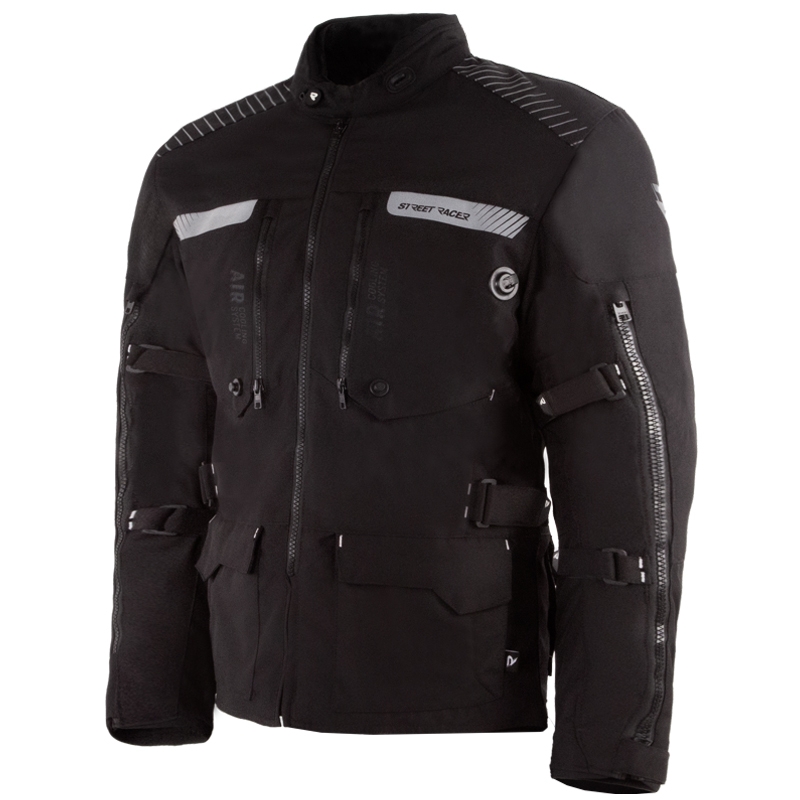 Street Racer All Season motociklistička jakna crna