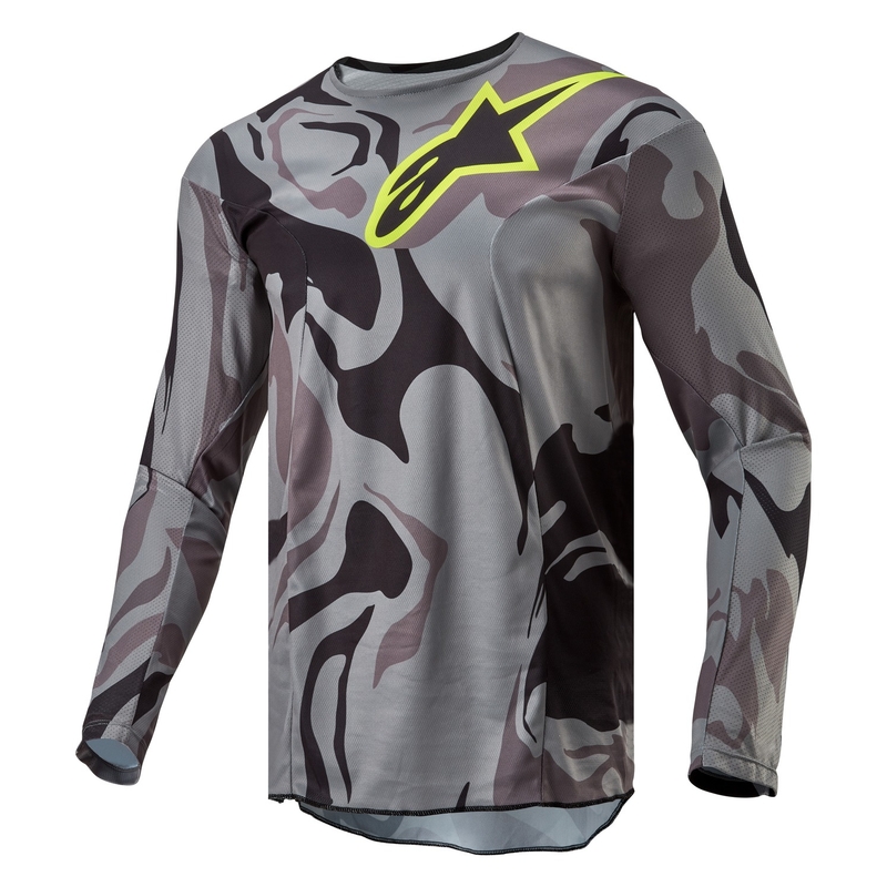 Alpinestars Racer Tactical motocross dres sivi camo-fluo žuto-crni