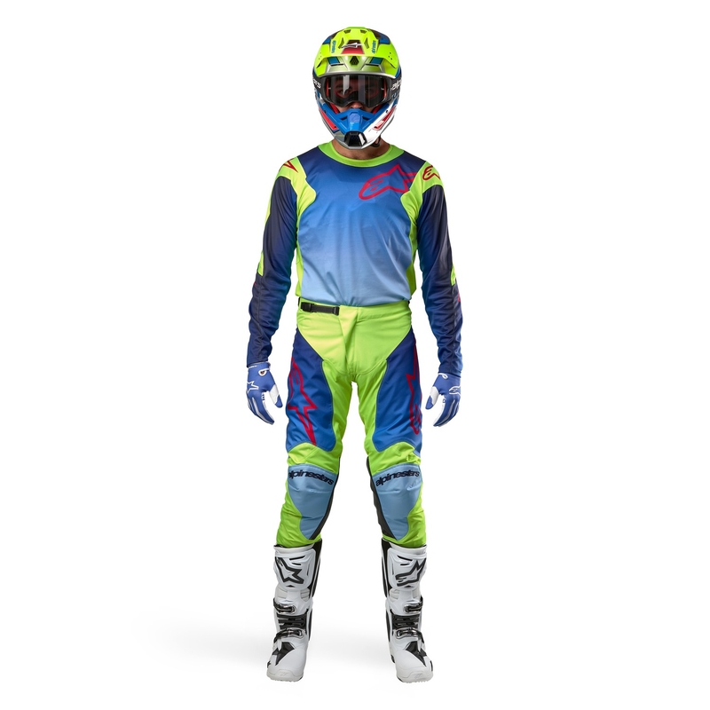 Alpinestars Racer Hoen motocross dres fluo žuto-plavo-crveni