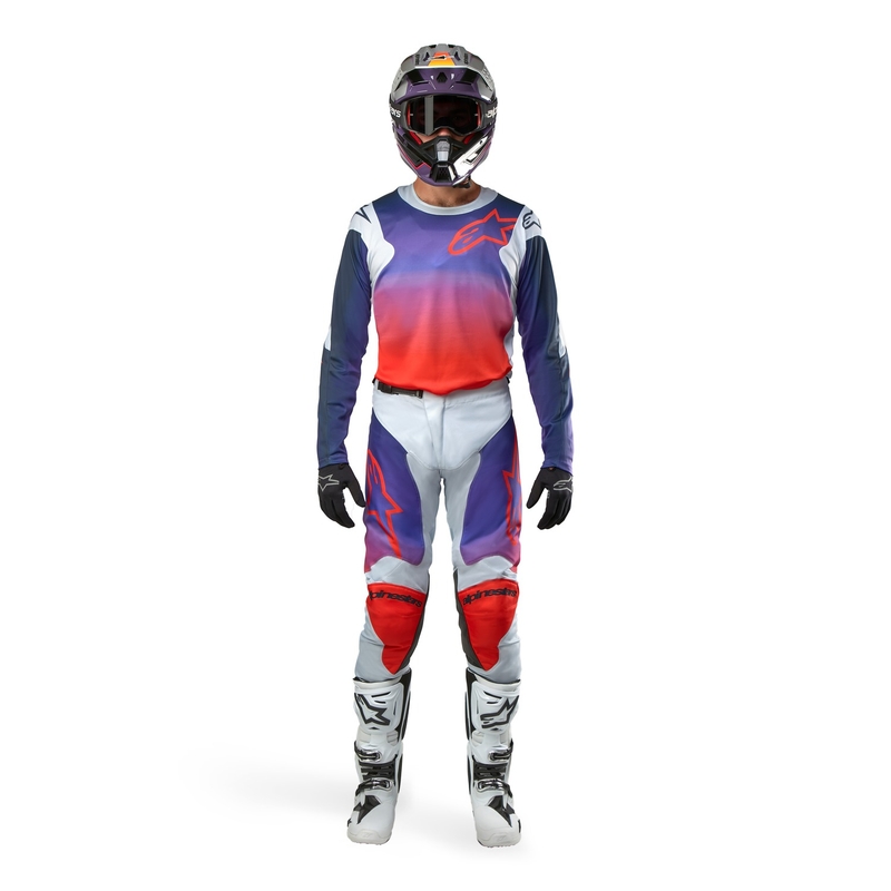 Alpinestars Racer Hoen motokros dres sivo-plavo-narančasti