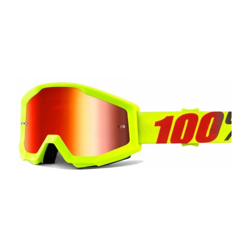 Zaštitne naočale 100% Strata Mercury Yellow (crveni kromirani pleksiglas s klinovima od tinjca)